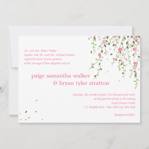 Garden Blooms Wedding Invitation