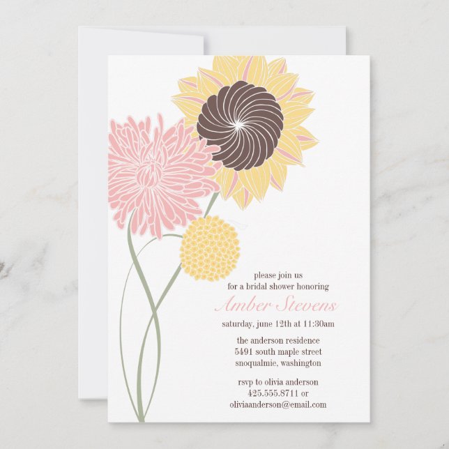 Garden Blossoms Shower/Party Invitation (Front)