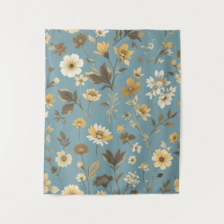 Garden Blue Bloom Tapestry