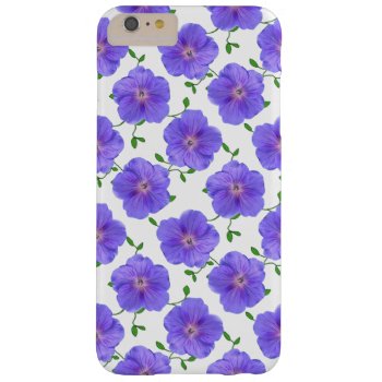 Garden Blue Geranium Flower On Any Color Barely There Iphone 6 Plus Case by KreaturFlora at Zazzle