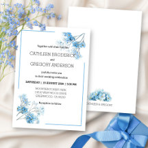Garden Blue Watercolor Forget-Me-Not Wedding