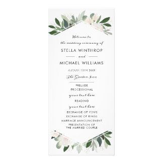 Garden Blush Wedding Program