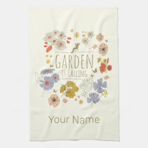 Garden Botanical Flowers For Gardening Mom and Dad Kitchen Towel