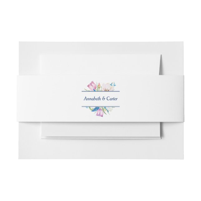 Garden Bouquet Wedding Invitation Invitation Belly Band (Front Example)