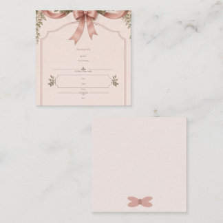 Garden Bow Floral Baby Shower Invitation