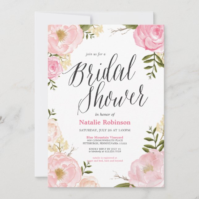 Garden Bridal Shower Invitation (Front)