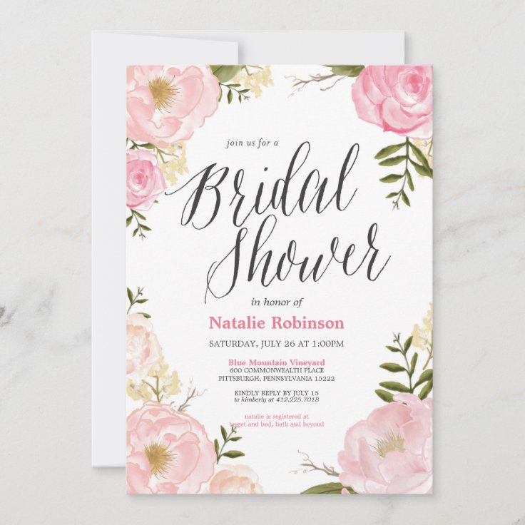 Garden Bridal Shower Invitation | Zazzle