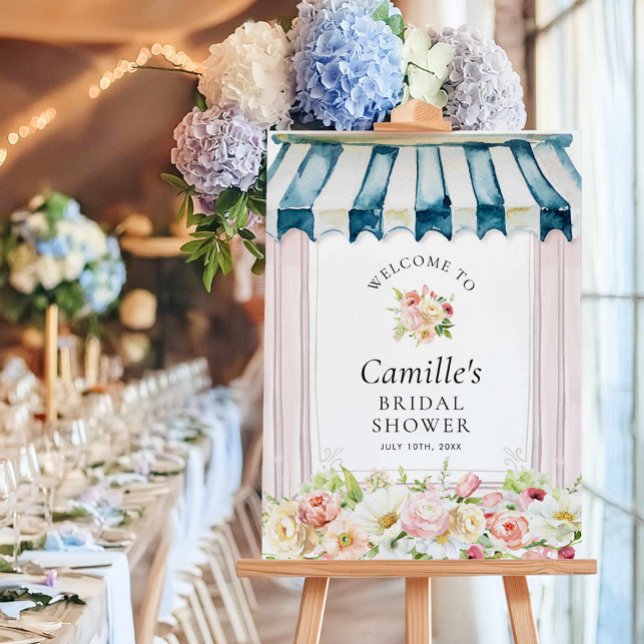 Garden Bridal Shower Welcome Sign (Summer Garden Party Welcome Sign)