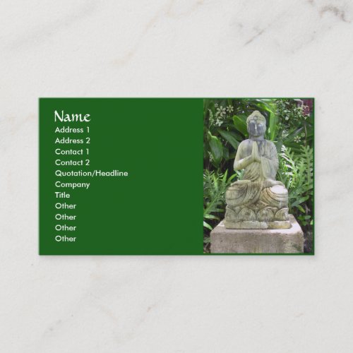 Garden Buddha Business Card Templates