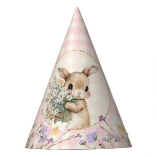 Garden Bunny Birthday Party Hat