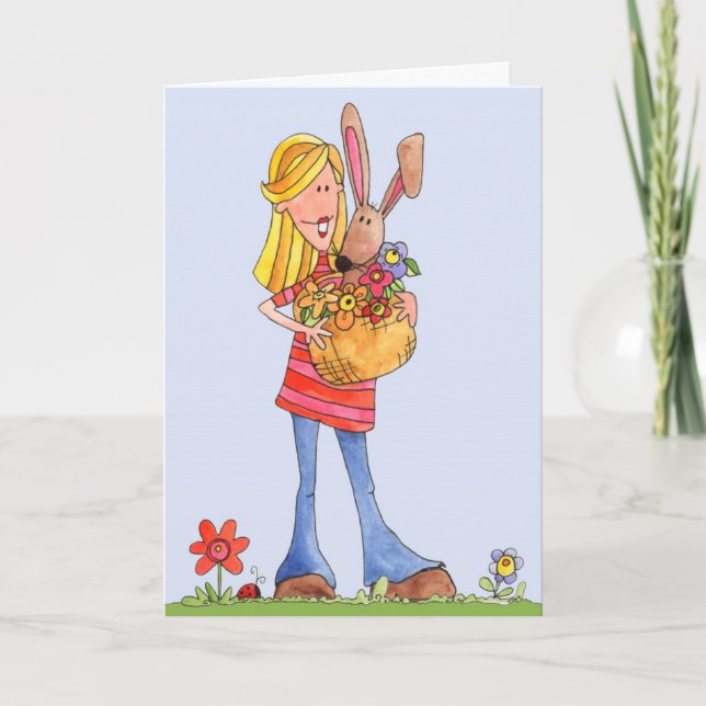 Garden Bunny - Greeting Card (Front)