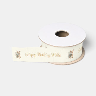 Garden Bunny Personalized Birthday Ribbon