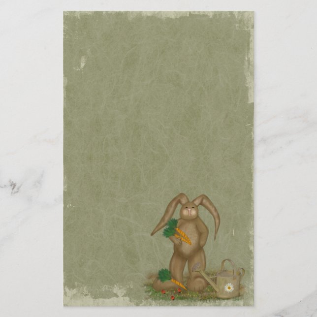 Garden Bunny- Stationery- no lines Stationery (Front)