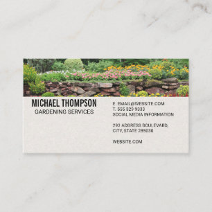Garden Bushes and Flowers Business Card