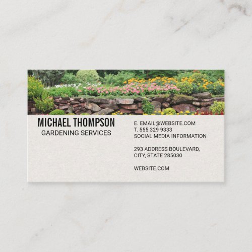 Garden  Bushes and Flowers Business Card