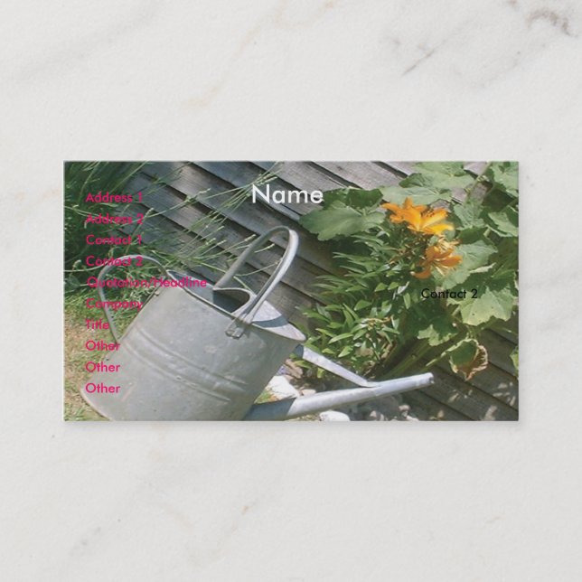 Garden Business Card (Front)