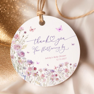 Garden Butterfly Thank You For Fluttering By Favor Tags