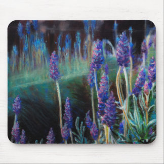 Garden By the Pond at Twilight Mouse Pad