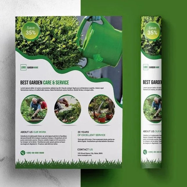 Garden Care Service Flyer Template (Creator Uploaded)