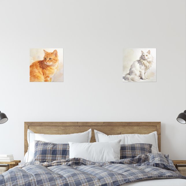  Garden Cat Print Set (Bedroom)