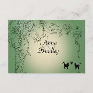 Garden Cats RSVP with envelopes Card