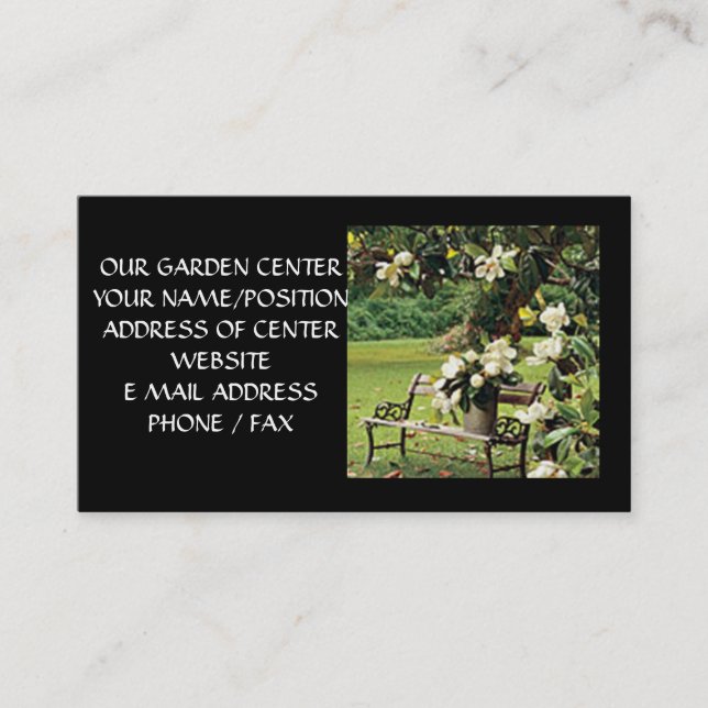 GARDEN CENTER BUSINESS CARD (Front)