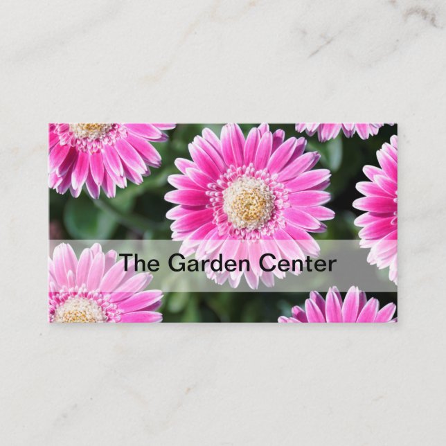 Garden Center Flower Design Business Card (Front)