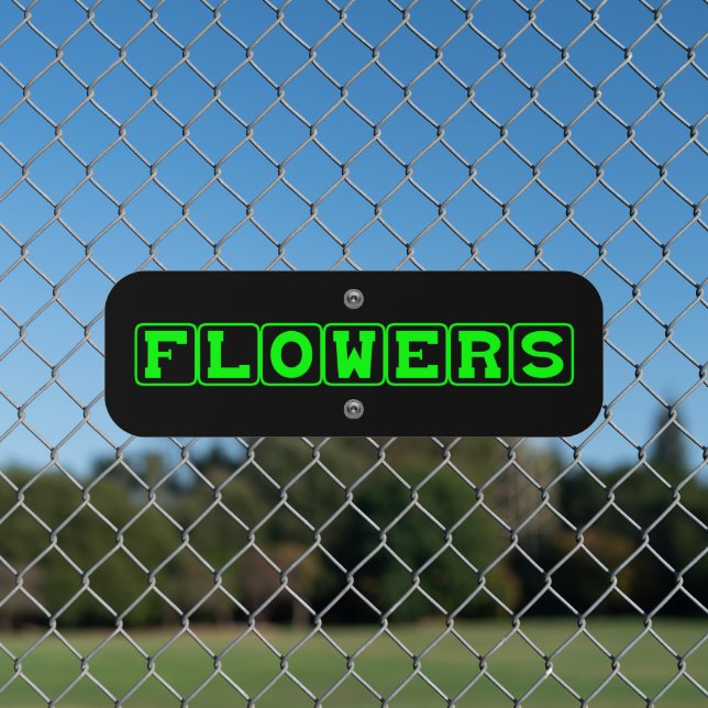 Garden Center Flower Section Metal Sign (In Situ(Fence))