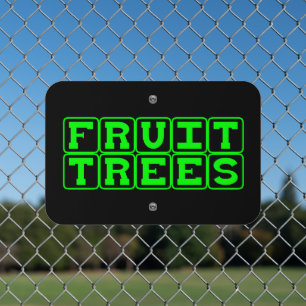 Garden Center Fruit Trees Metal Sign
