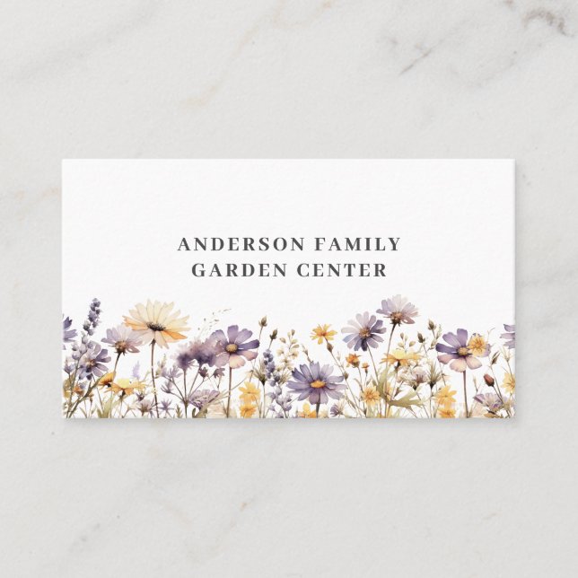 Garden Center QR Code Business Card (Front)