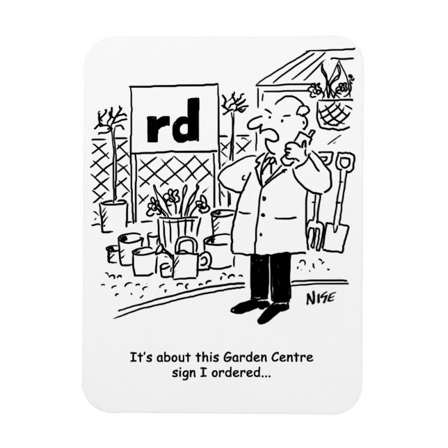 Garden Center Sign Magnet (Vertical)