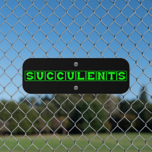 Garden Center Succulents Section Metal Sign