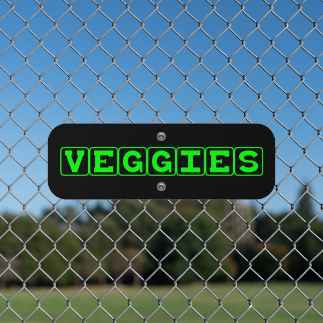 Garden Center Veggies Section Metal Sign (In Situ(Fence))