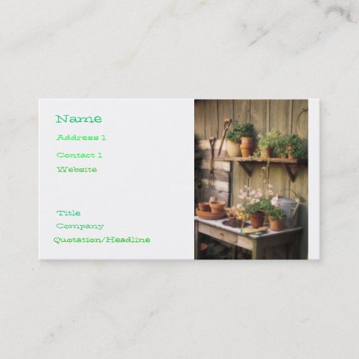 Customizable Garden Central Business Card