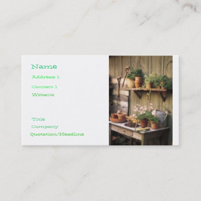 Garden Central Business Card (Front)