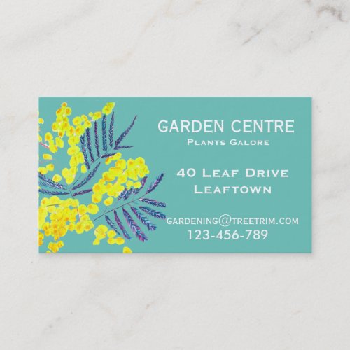 Garden centre Australian wattle Plants and trees Business Card