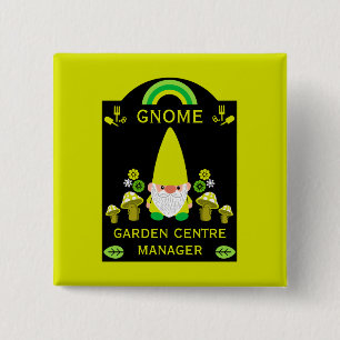 Garden Centre Gnome Button