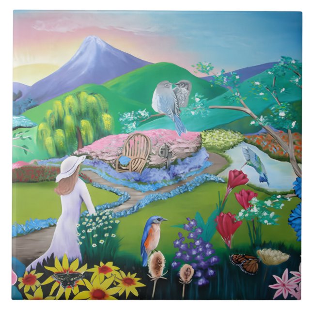 Garden Ceramic Tile (Front)