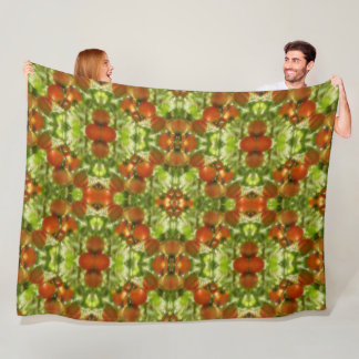Garden Cherry Tomatoes Abstract Fleece Blanket
