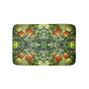 Garden Cherry Tomatoes Abstract Nature Bath Mat