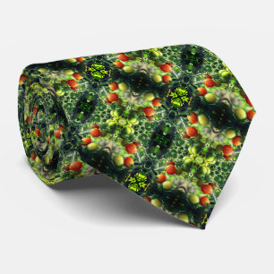 Garden Cherry Tomatoes Abstract Nature        Neck Tie