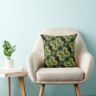 Garden Cherry Tomatoes Abstract Nature Throw Pillow