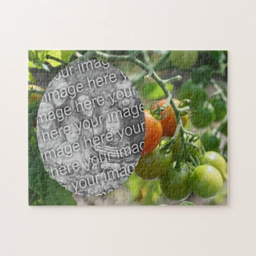 Garden Cherry Tomatoes Add Your Photo Jigsaw Puzzle