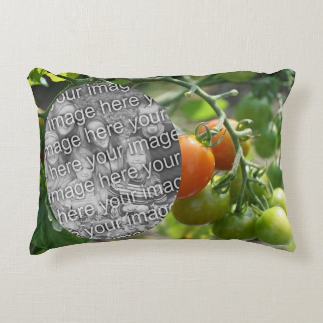 Garden Cherry Tomatoes Create Your Own Photo Accent Pillow (Front)