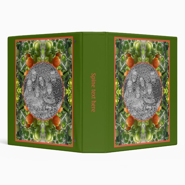 Garden Cherry Tomatoes Frame Add Your Own Photo   3 Ring Binder (Background)