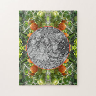 Garden Cherry Tomatoes Frame Add Your Own Photo   Jigsaw Puzzle