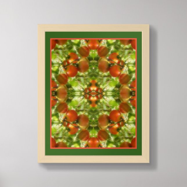 Garden Cherry Tomatoes Nature Abstract     Framed Art (Framed Front)