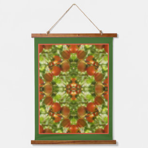 Garden Cherry Tomatoes Nature Abstract Hanging Tapestry