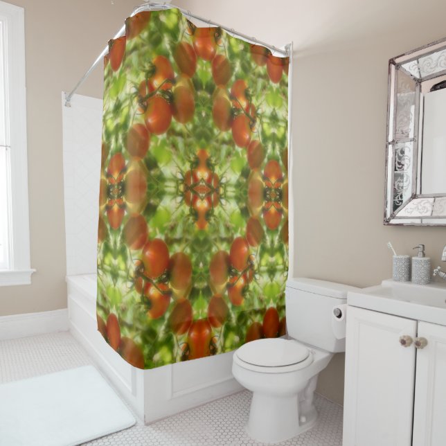 Garden Cherry Tomatoes Nature Abstract     Shower Curtain (In Situ)