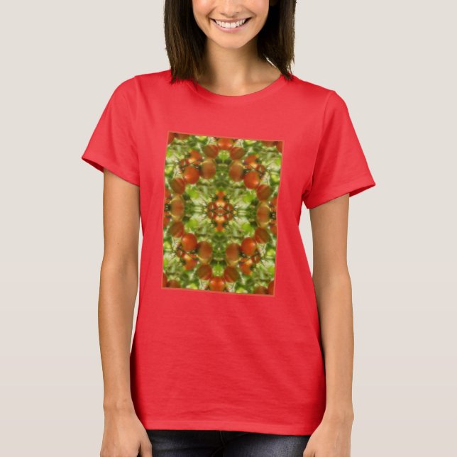 Garden Cherry Tomatoes Nature Abstract     T-Shirt (Front)